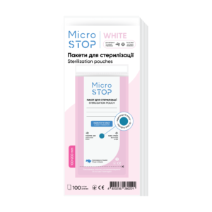 Sacos Brancos de papel craft MicroSTOP para esterilização 100x200 mm - 100 un.