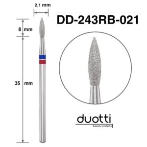 Ponteira Diamantada Duotti - FLAMA DUO (ponta aguda) 2,1 mm