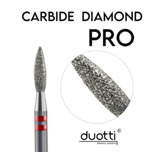 Carbide Diamond PRO- FLAMA -  Ø 2,3 mm - Grão fino vermelho